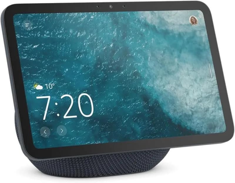 Amazon Echo Show 8. Virtual assistant: Amazon Alexa, Shape: Rectangle, Product colour: Grey. Display diagonal: 22.1 cm (8.7"), Camera resolution (numeric): 13 MP. Woofer diameter: 7.1 cm. Connectivity technology: Wired & Wireless, Wi-Fi standards: 802.11a, 802.11b, 802.11g, Wi-Fi 4 (802.11n), Wi-Fi