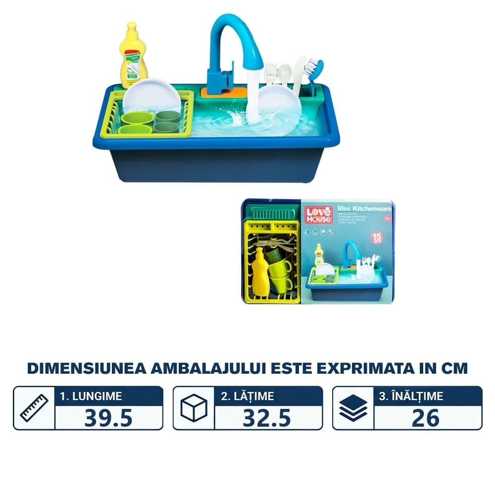 Play set bucatarie, 15 piese/set — miniatură