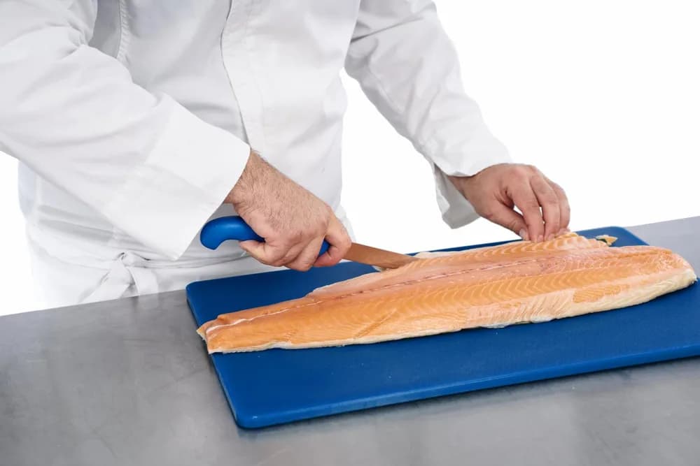 CUTIT DEZOSAT PROFESIONAL 18CM, ALBASTRU, CHEF LINE, COOKING BY HEINNER — miniatură