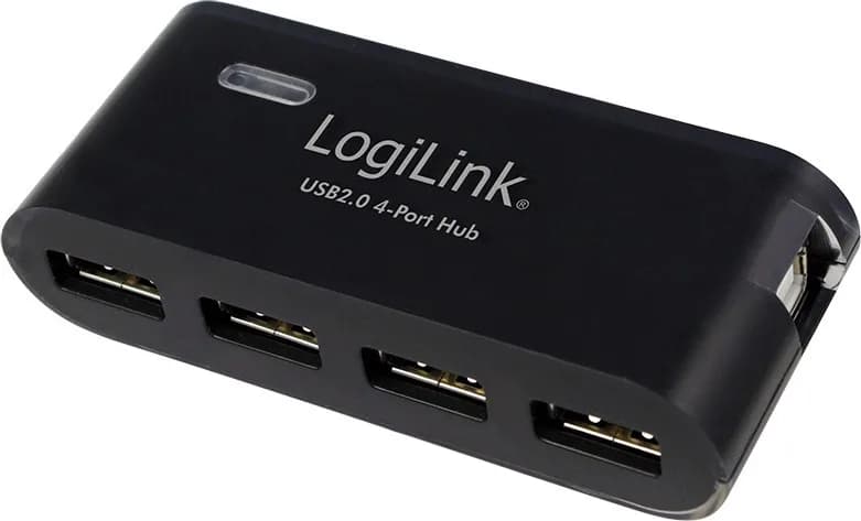 HUB extern LOGILINK, porturi USB: USB 2.0 x 4, conectare prin USB 2.0, alimentare retea 220 V, negru, "UA0085"