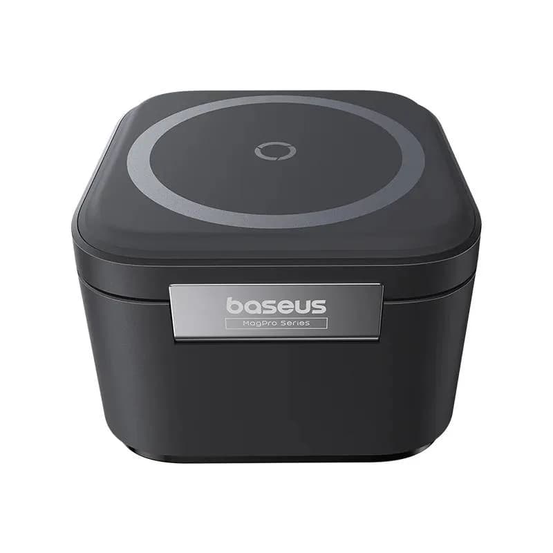 INCARCATOR RETEA Baseus MagPro 2-in-1 Magnetic, 25W, prindere magnetica incarcare wireless 15W, incarcare wireless MagPro Magnetic pentru iWatch 2.5W, negru, "P10264100123-01" - 6932172679064 — miniatură