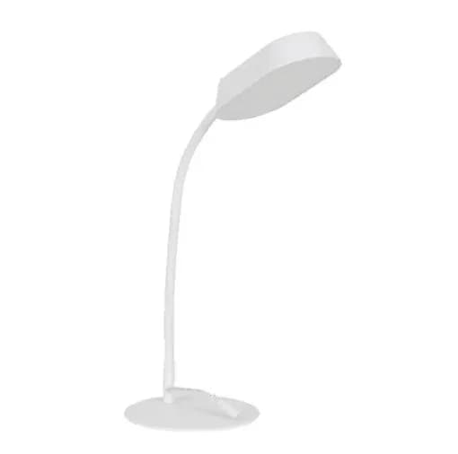 Lampa LED birou OSRAM PANAN DISK METAL, 10W, 750 lm, lumina alba(3000K - 6500K), dimabila, port USB, brat ajustabil, Alb