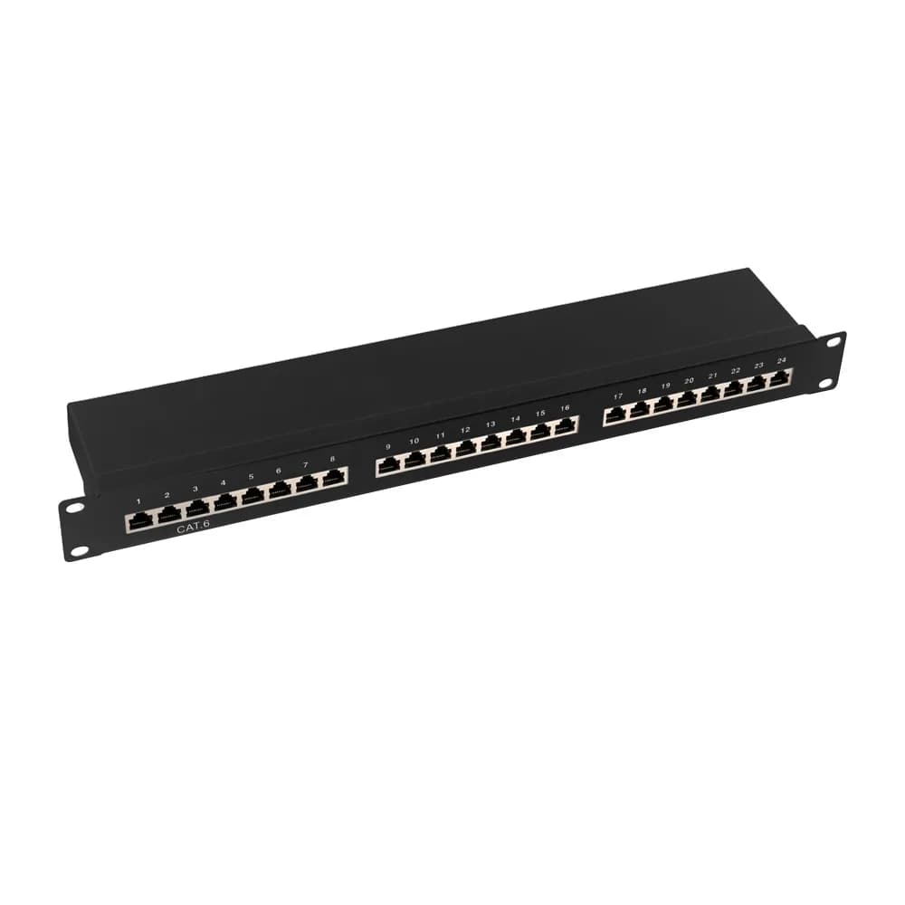 PATCH PANEL LOGILINK 24 porturi, STP, Cat6, 1U pentru rack 19", black, "NP0055"