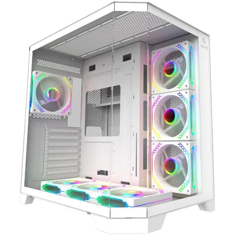 Carcasa AQIRYS Titan, RGB, Mid Tower, White — miniatură