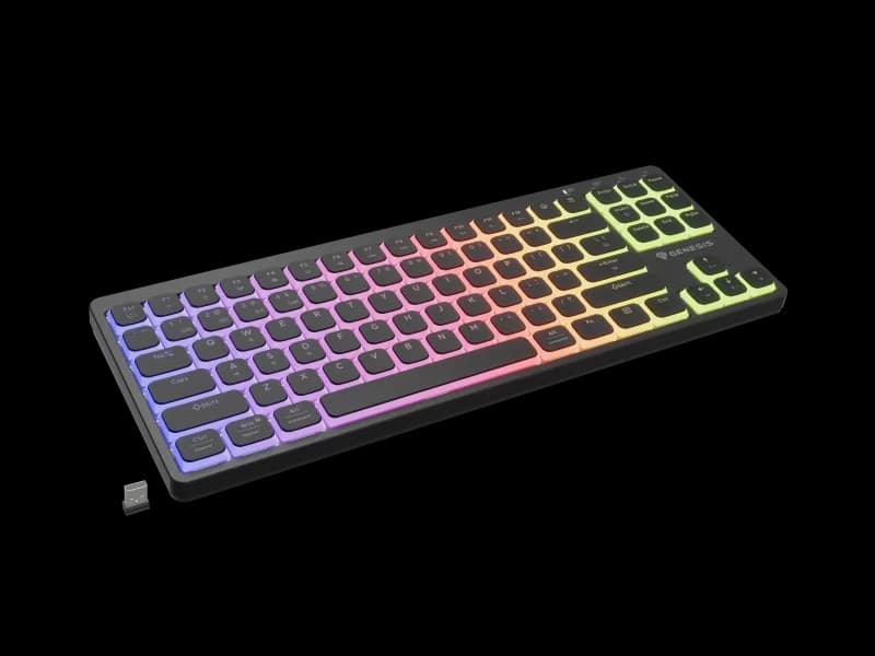 Tastatura Mecanica Gaming GENESIS Thor 430 TKL Wireless, RGB, Wireless, negru