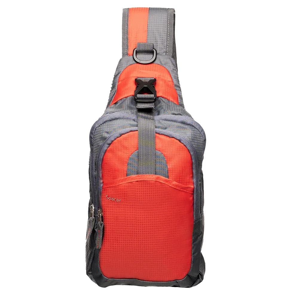RUCSAC SPACER Sling, nylon,1 bretea, 2 compartimente principale,1 buzunar frontal, 1 buzunar lateral, 35x18x7cm, water resistant, red, "SPB-SLING-RED" — miniatură