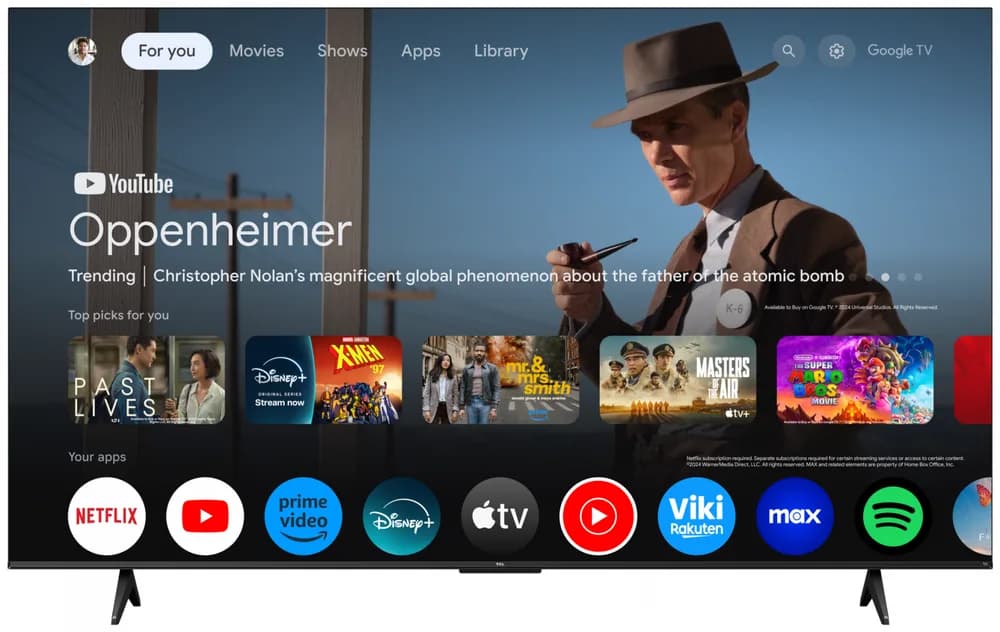 Televizor TCL QLED 75T69C, 189 cm, Smart Google TV, 4K — miniatură