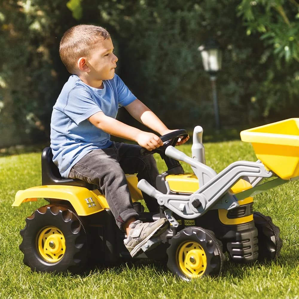 Tractor excavator cu pedale, 53x113x45cm - Dolu — miniatură