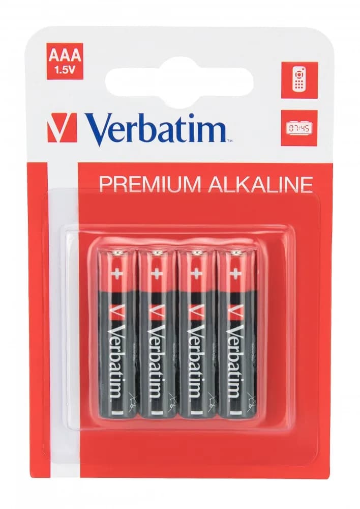 BATERIE VERBATIM AAA (R3), 1.5V alcalina, 4 buc., "49920"