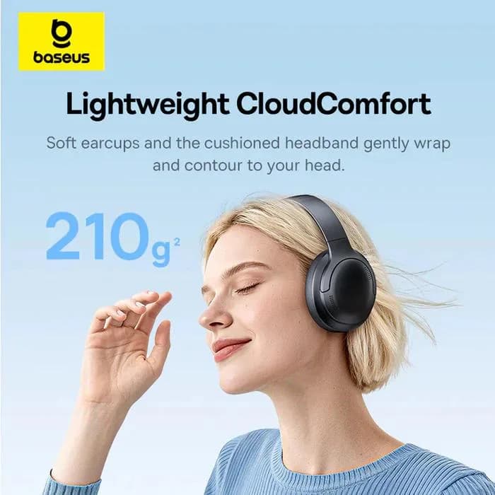 CASTI Baseus Bowie Bass BH1 Lite Wireless Noise Cancelling, over ear, 40mm Dynamic Drivers, autonomie 80 ore, microfon pe casca, conectare prin Bluetooth 6.0, negru "A0203C00" - 6953156299320 — miniatură
