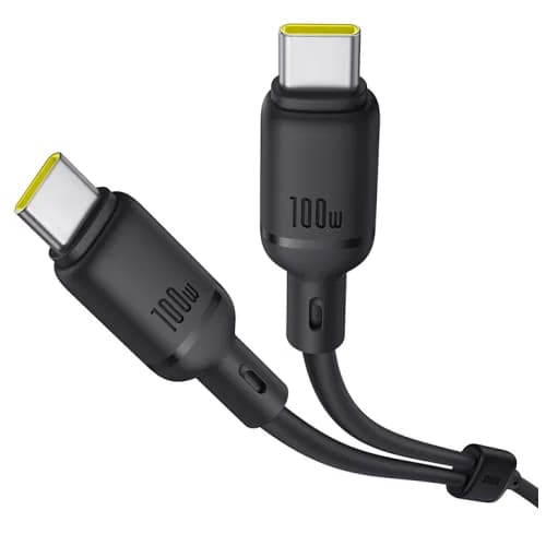 CABLU alimentare si date Baseus Pudding, Fast Charging Data Cable pt. smartphone, USB Type-C la USB Type-C 100W, 1.5m, negru "P10377701111-00" - 6932172668556 — miniatură