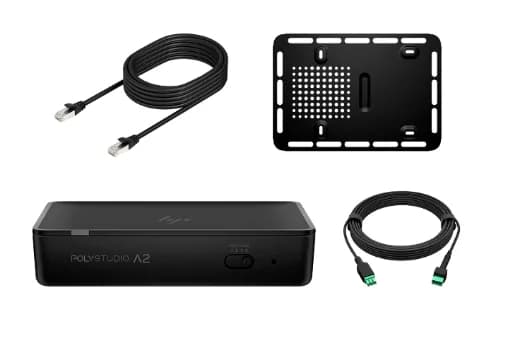 HP Poly Studio A2 Audio Bridge w/ CAT6A and Mic Extension Cable and Mounting Plate — miniatură