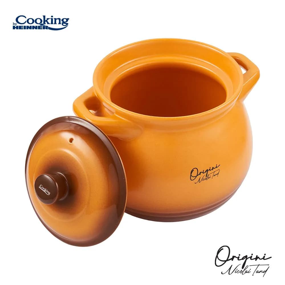 OALA CERAMICA CU CAPAC, 14.5x16 CM, 3 L, NICOLAI TAND, ORIGINI, COOKING BY HEINNER — miniatură