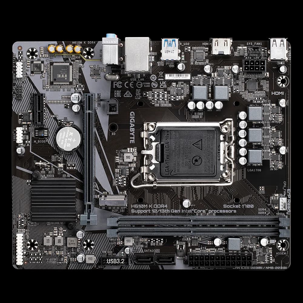 Placa de baza Gigabyte H610M K, Socket 1700, DDR4, Micro-ATX — miniatură