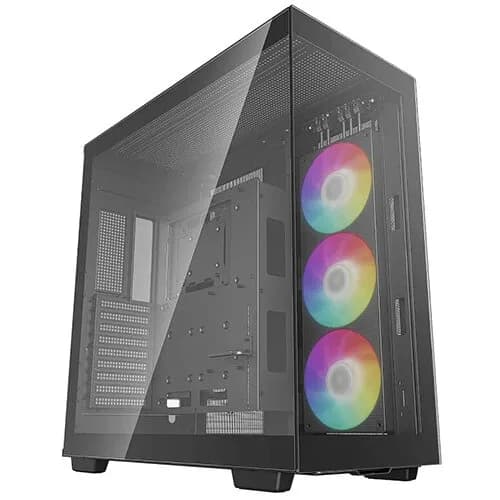 CARCASA DeepCool "CH780", Tower, ATX, fara sursa, 1xfan, USB 3.2 gen 1 x 4, USB Type-C x 1, audio, PSU shroud,9 sloturi expansiune,iluminare ARGB, negru "R-CH780-BKADE41-G-1"