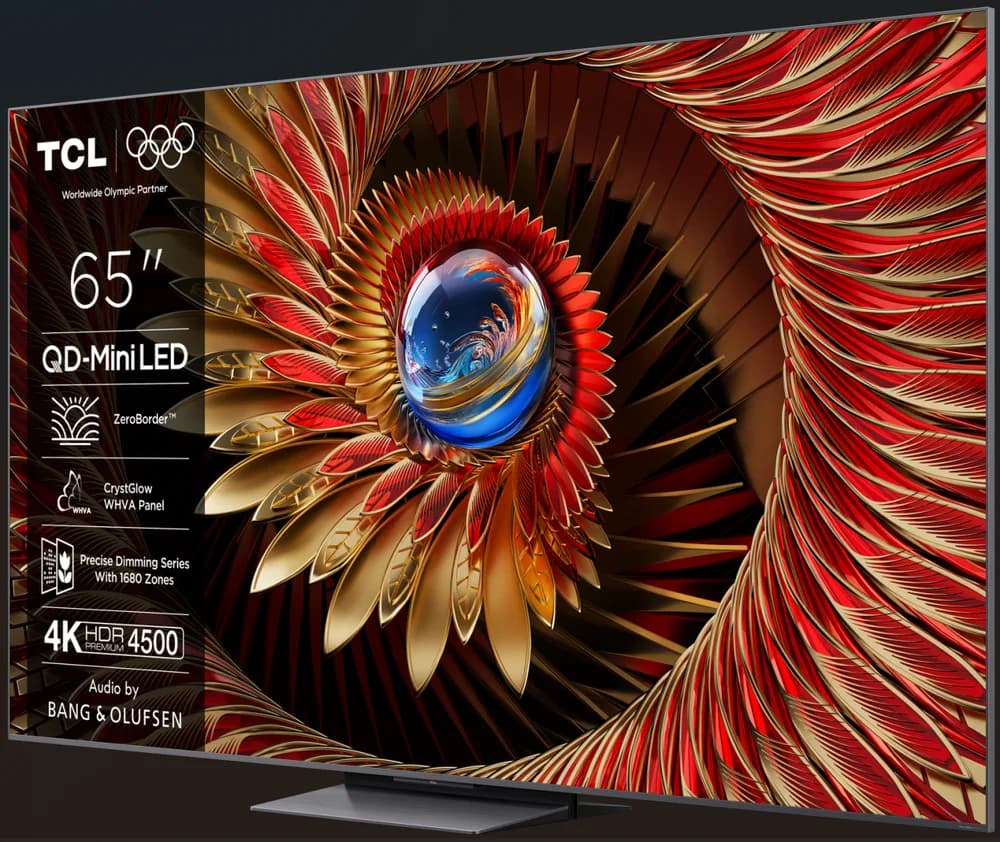 Televizor TCL QD-MiniLED 65Q8C, 164 cm, Smart Google TV, 4K Ultra HD, 144Hz, Bang & Olufsen — miniatură