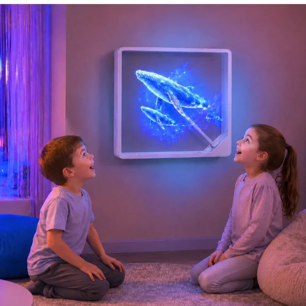 Hologramă 3D pătrată cu difuzor 42 cm