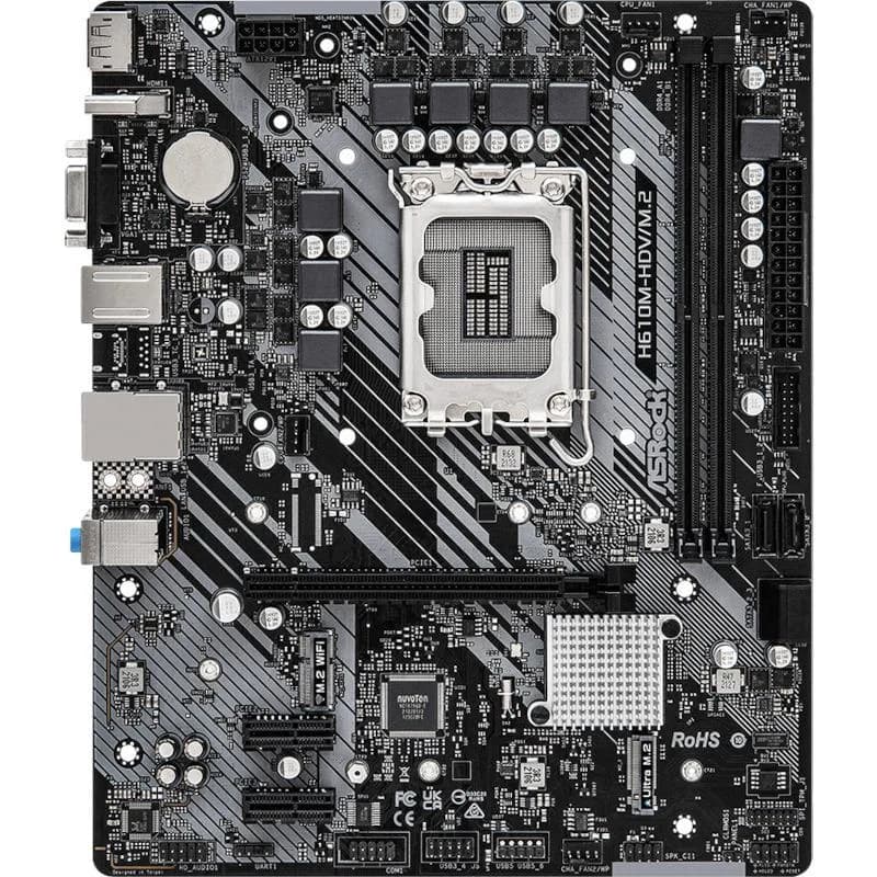 PLACA de BAZA Asrock "H610M-HDV/M.2", skt LGA 1700, mATX, Intel H610, 2 x DDR4, max. 64 GB, 4 x SATA, 1 x M.2, 7.1, "H610M-HDV/M.2" — miniatură