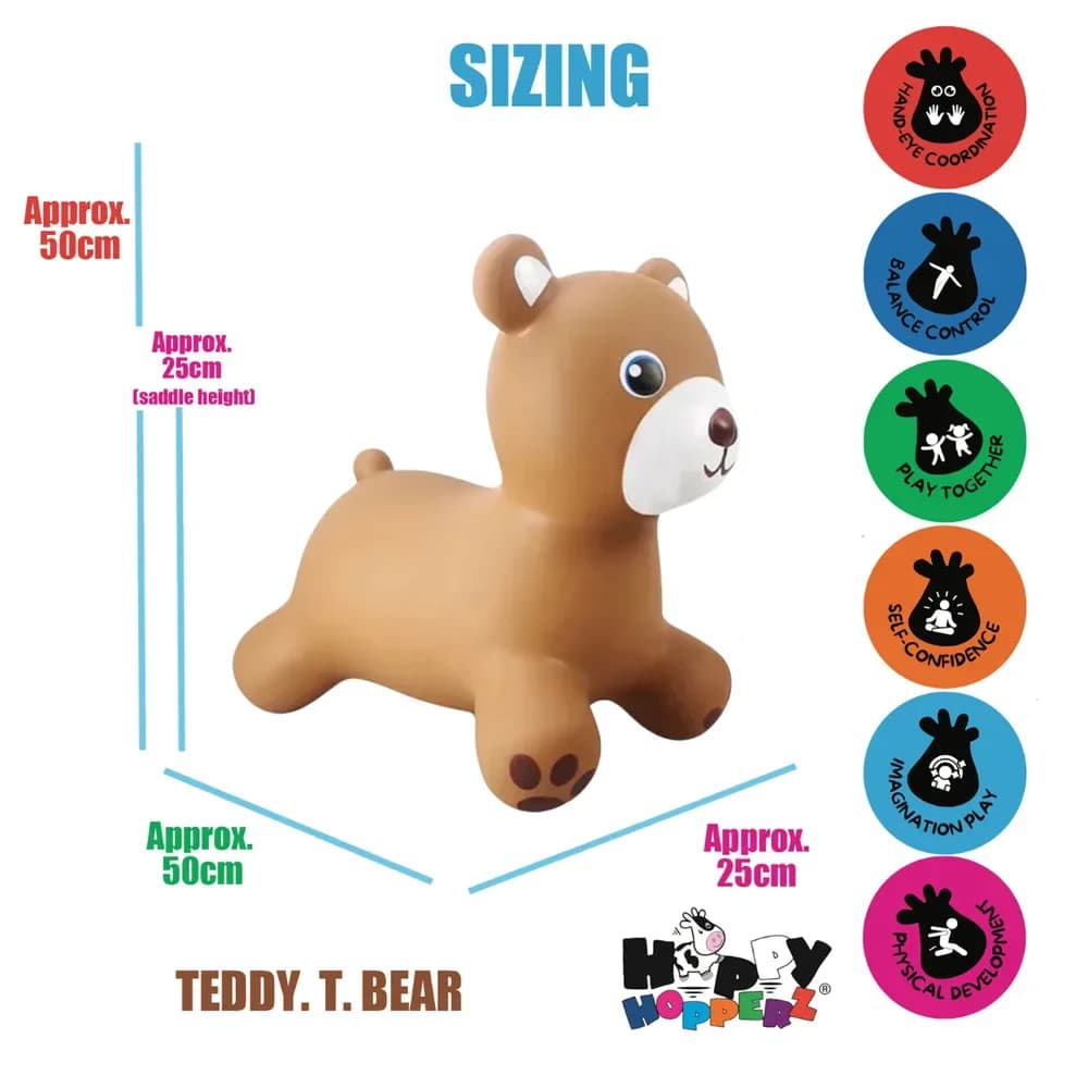 Jucărie gonflabilă săltăreață de călărit Ursulețul Teddy HappyHopperz — miniatură