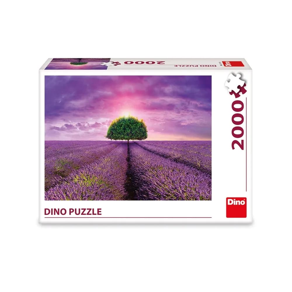Puzzle 2000 piese, Camp cu lavanda - DINO TOYS — miniatură