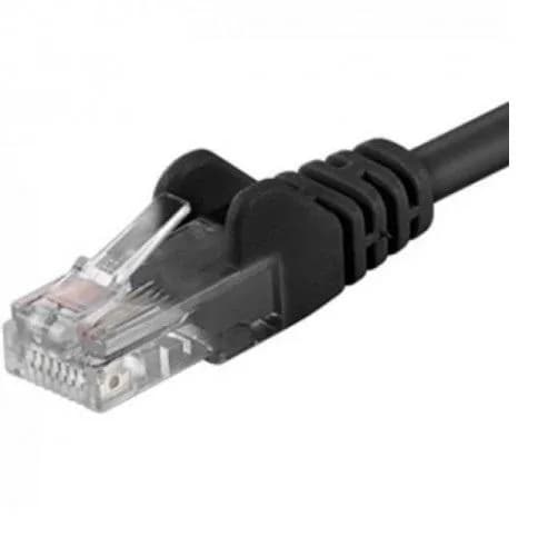 Patchcord UTP RJ45-RJ45 Cat.5e 1m, negru, "UTP-5E-1-BK"