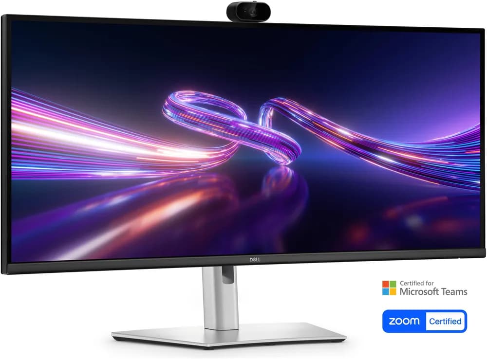 Dell Pro P 34 USB-C Hub Webcam Monitor - P3426WEV 34.1" WQHD 3440x1440 at 100Hz, 109 PPI, 21:9, IPS, AG, 350 cd/m2, 1500:1, 178/178, 5ms/8ms, HDMI, DP, USB A/B/C, RJ45 "P3426WEV-05" — miniatură