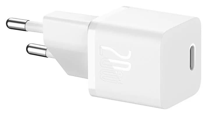 INCARCATOR retea Baseus, GaN5 Fast Charger mini 20W, 1 x USB Type-C 5V/3A, alb "CCGN050102" - 6932172625320 — miniatură