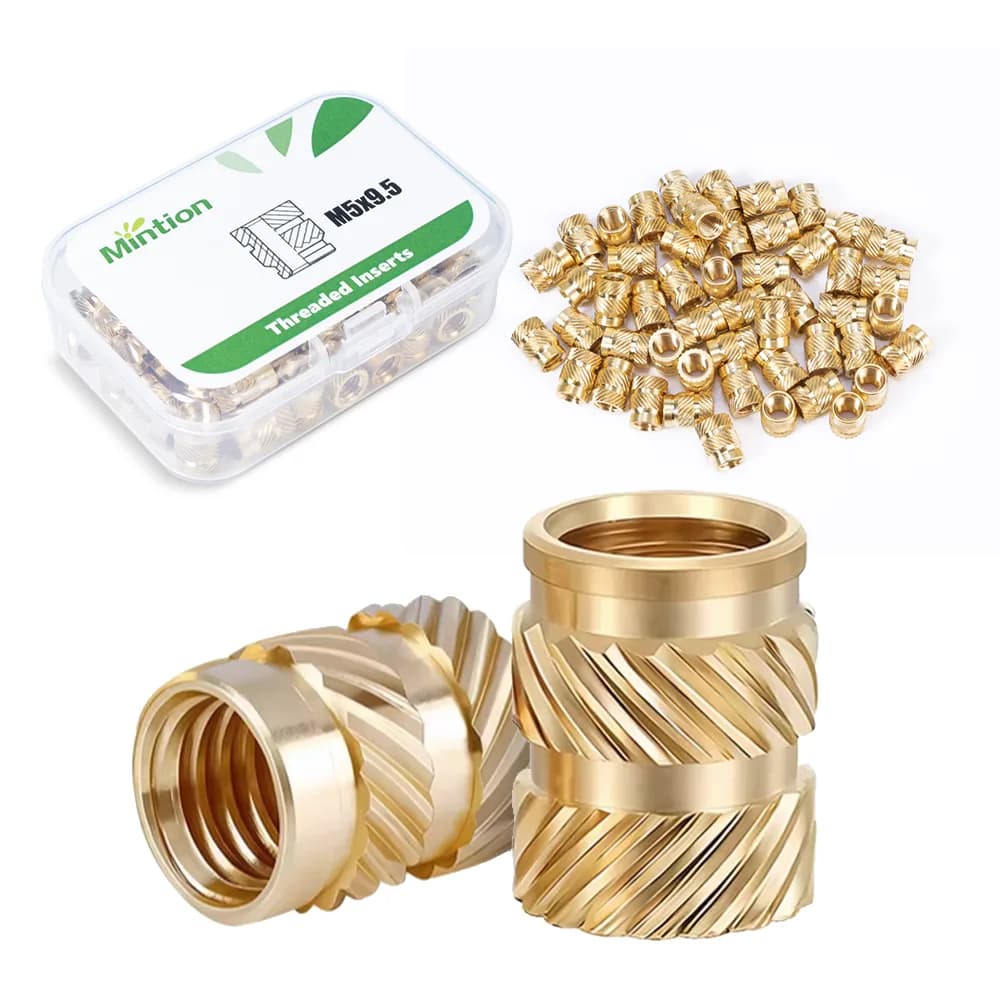 Inserturi filetate Mintion M5 x 9,5 mm x 7,1 mm Threaded Insert Set – 50 buc