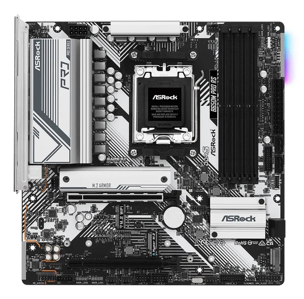 Placa de baza ASROCK B650M PRO RS AM5 mATX 4x DDR5 2.5G LAN "B650M PRO RS" — miniatură