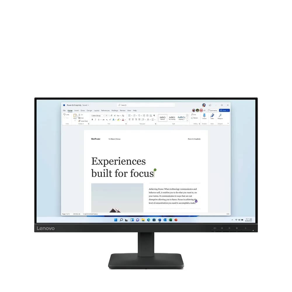 Monitor Consumer Lenovo L24-4e, 23.8", 1920 x 1080 pixeli, Black