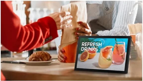 Monitor signage SAMSUNG LH13QBCEBGBXEN, Full HD de 33 cm (13") QB13C, 1920 x 1080 pixeli, 8 ms, 500 niți, funcționare 16/7, HDMI, RS232in, USB 2.0, Rețea Ethernet LAN Wi-Fi, WiFi 2.4/5GHz, negru — miniatură