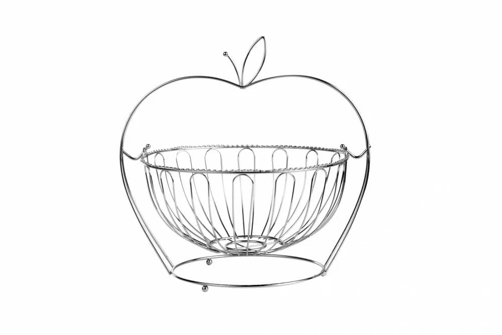 COS FRUCTE METALIC CU STAND, 30x29 CM,VANORA HOME — miniatură