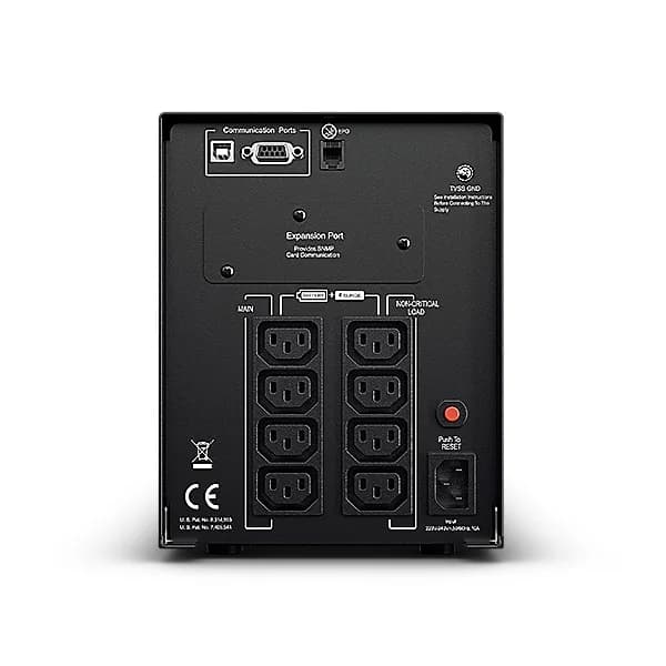 UPS CYBER POWER Line Int. cu Sinusoida Pura,tower,1000VA/900W,AVR,8xIEC,LCD,1xRBP0106,Backup 4-12 min,incarcare 8h,USB,RS232,GreenP,serie PR "PR1000ELCD" — miniatură
