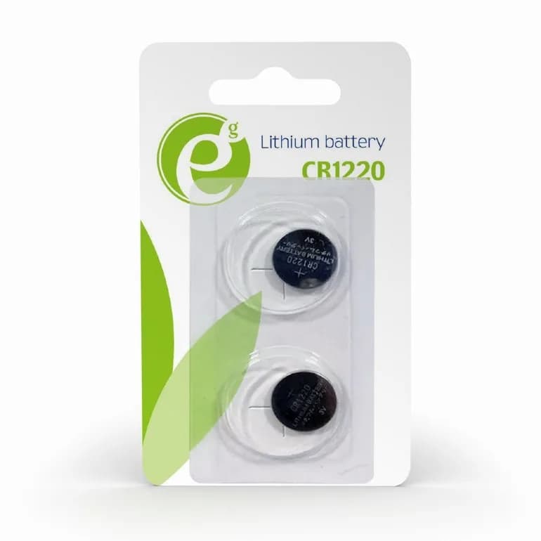 BATERIE GEMBIRD, butoni (CR1220), 3V litiu, 2 buc., "EG-BA-CR1220-01"