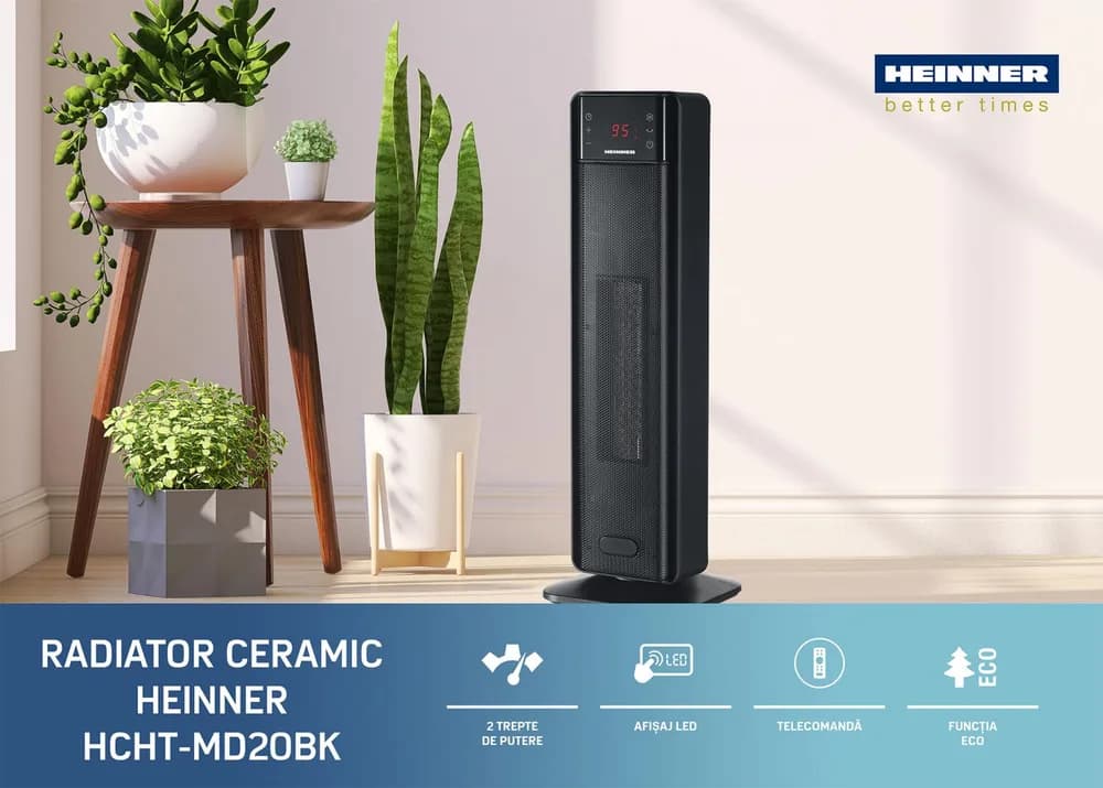 RADIATOR CERAMIC HEINNER HCHT-MD20BK — miniatură