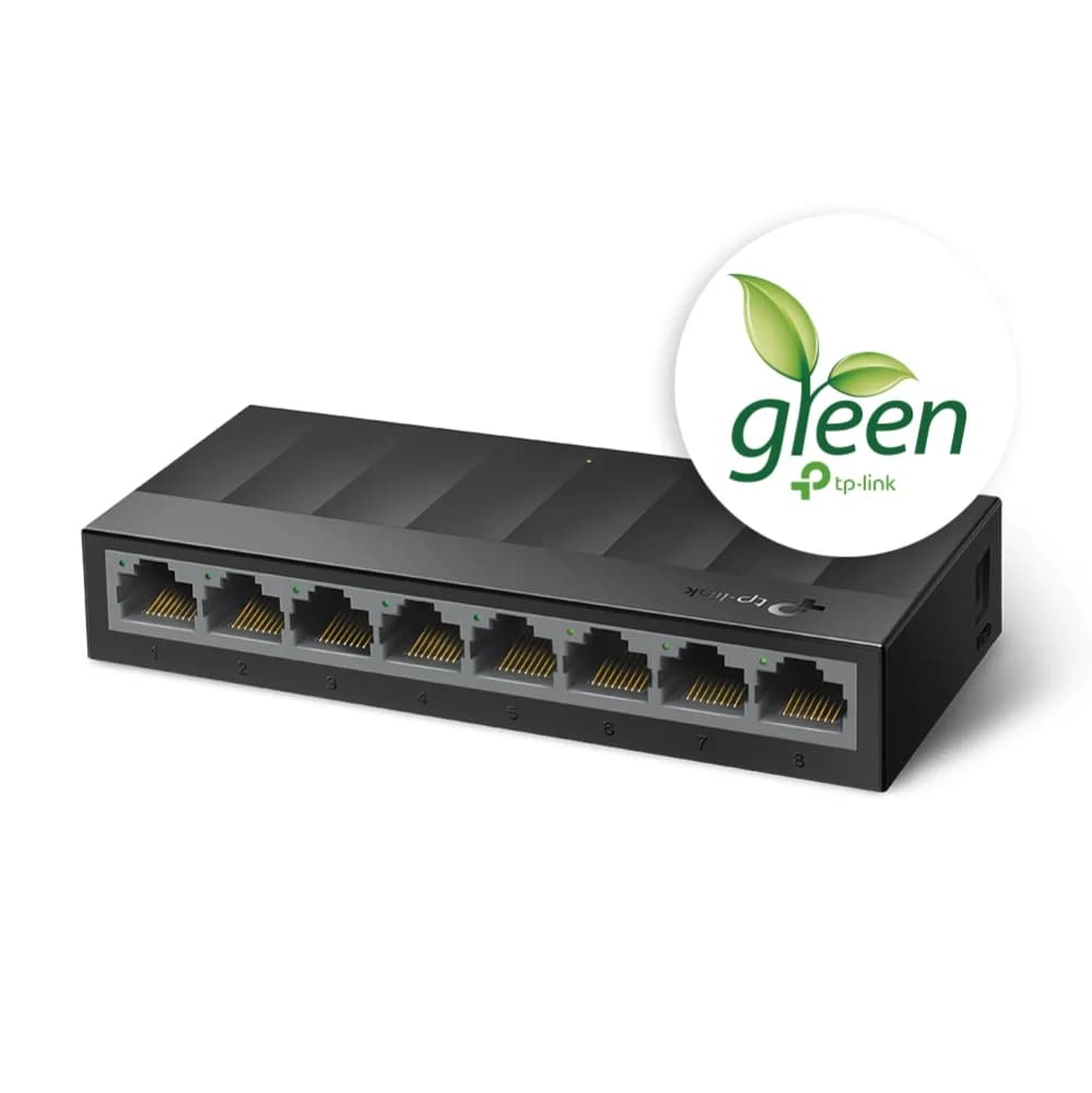 SWITCH TP-LINK 8 porturi Gigabit LiteWave, fanless "LS1008G" — miniatură