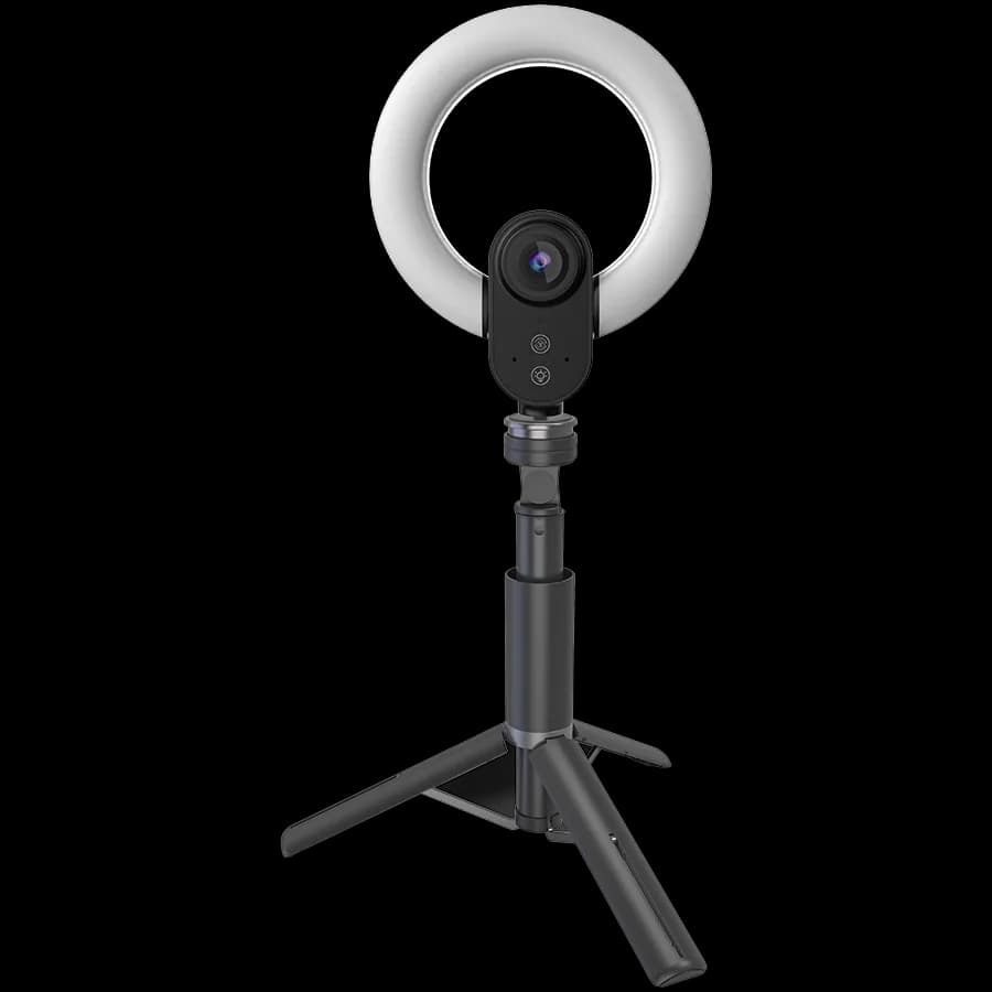 LORGAR Circulus 910, Streaming web camera, 5MP 2592X1944 max resolution,Sony STARVIS CMOS image sensor, lens, 5.5 built-in ring light, auto focus, dual mic,USB- C "LRG-SC910"
