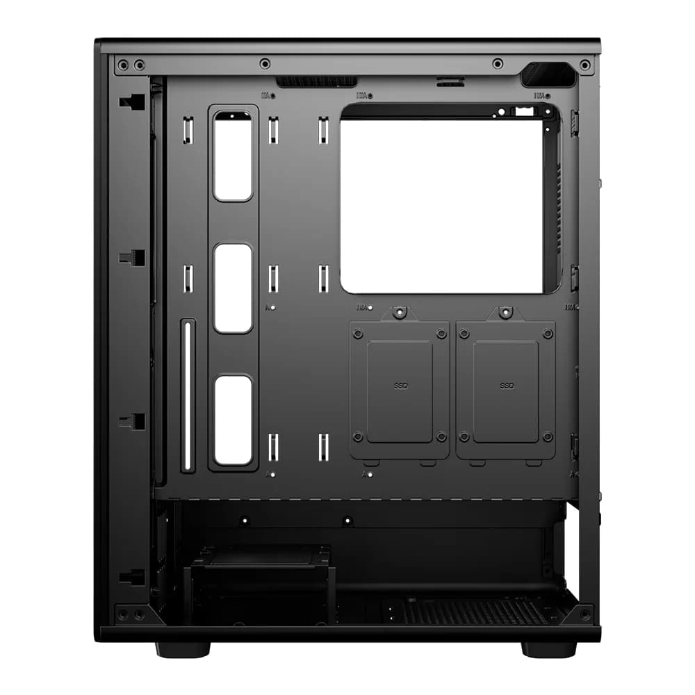 CARCASA SPACER - gaming, Middle Tower, ATX, "DRAGON", fara sursa, sticla securizata, USB 3.0 x 1, USB 2.0 x 1, HD-Audio, Jack 3.5mm x 1, PSU shroud, black "SPCS-GC-DRAGON" — miniatură