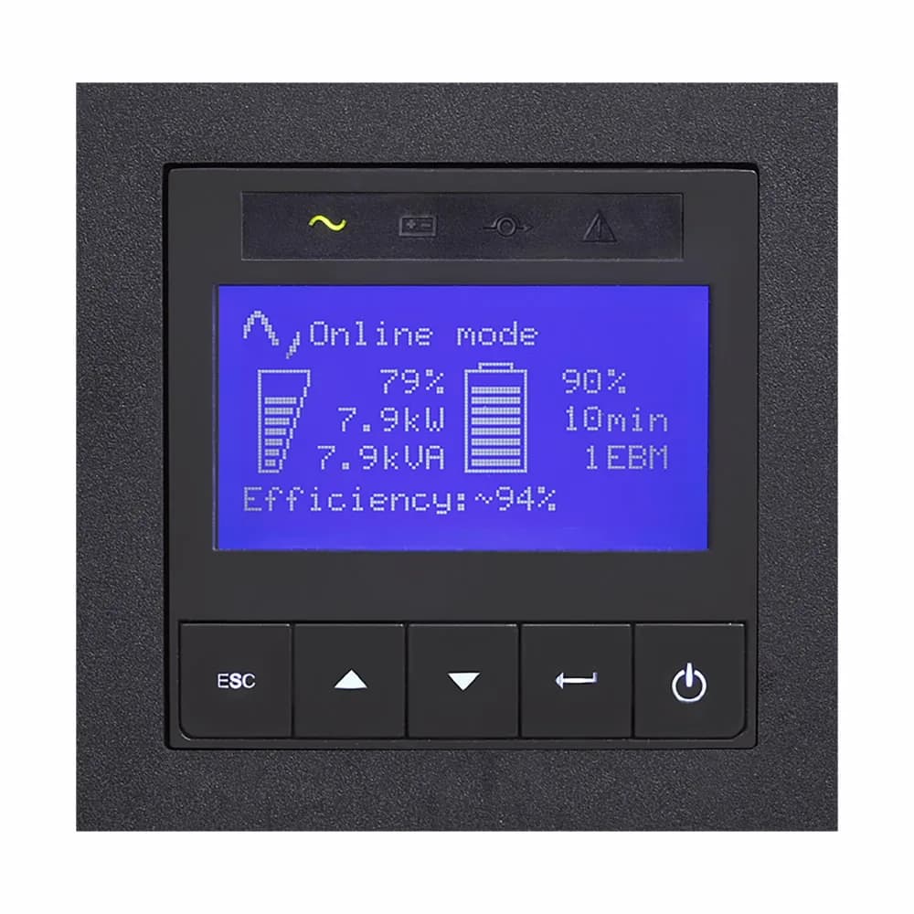 UPS Eaton, Online, Rack, 10000 W, fara AVR, IEC x 4, display LCD, back-up peste 100 min. "9PX11KIRTNBP" — miniatură