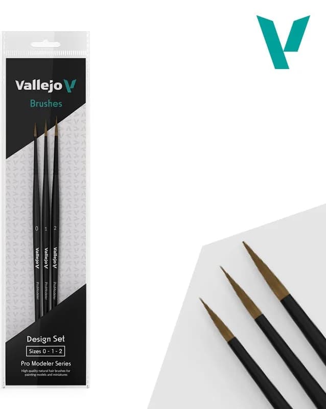 Accesoriu imprimantă 3D Acrylicos Vallejo Vallejo Natural Hair Pro Modeler Design Set — miniatură