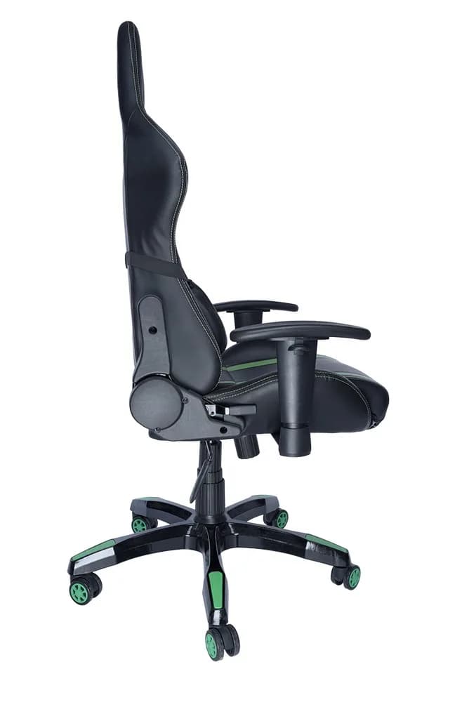 SCAUN GAMING SPACER imitatie piele, black & green, brate ajustabile, greutate max. 120kg, dimensiuni 69.5*77.5*126~132cm "SPCH-TRINITY-GRN"/45505852 — miniatură