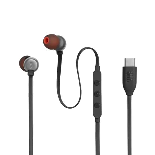 Casti In-Ear cu fir Tune 310C Pure Bass Hi-Res USB-C Negru "JBLT310CBLK" — miniatură