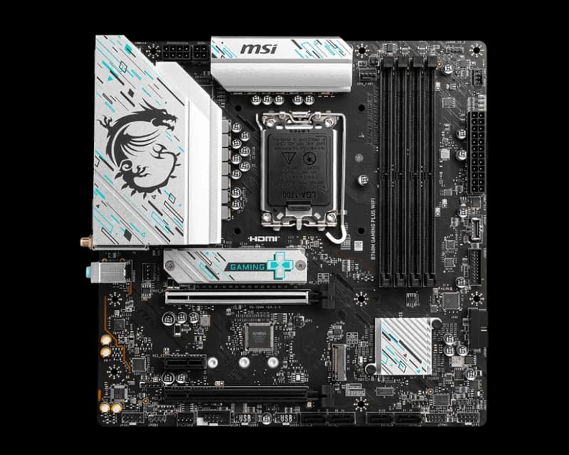 Placa de baza MSI B760M GAMING PLUS WIFI, Socket 1700, DDR5, Micro-ATX