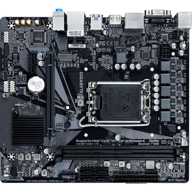 Placa de baza Gigabyte H610M S2H V2, Socket 1700, DDR5, Micro-ATX — miniatură