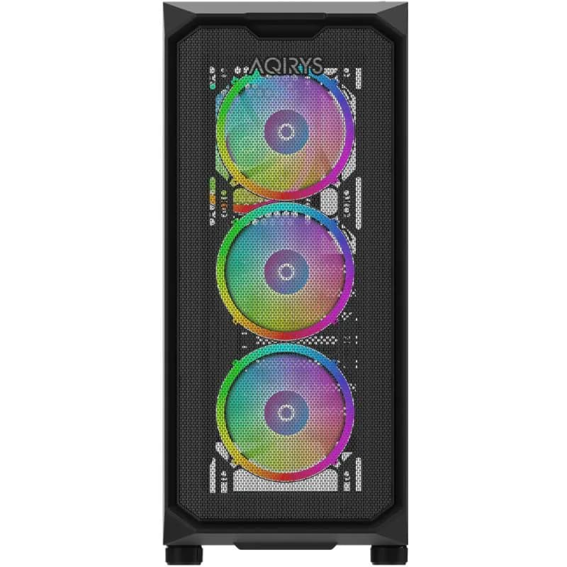 Carcasa AQIRYS Wezen PRO, RGB, Mid Tower, Black — miniatură