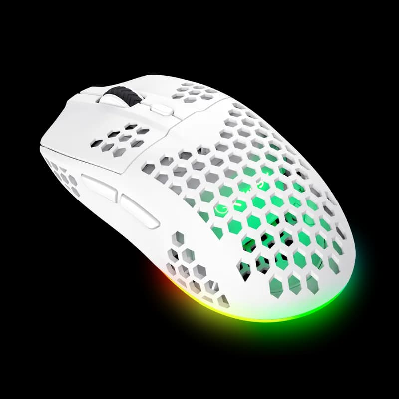 Mouse Gaming Wireless Trust GXT 929 Helox, 4800 dpi, Alb — miniatură