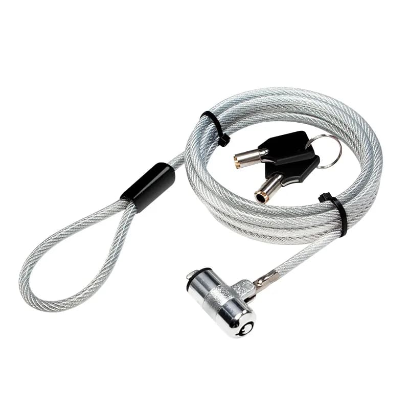 CABLU securitate LOGILINK pt. notebook, slot standard, 2 chei standard, 1.8m, cablu otel ultra-slim, permite pivotare si rotire cablu, "NBS009"