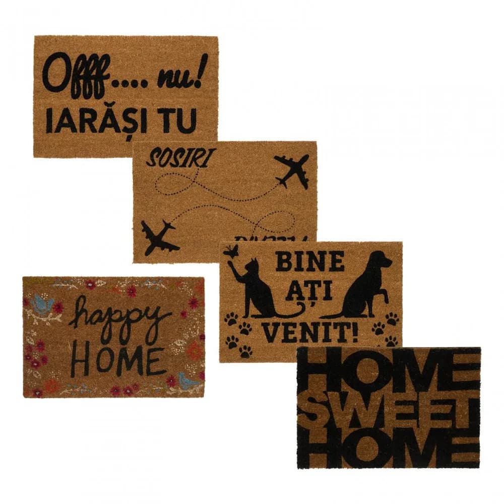 COVORAS INTRARE ANTIDERAPANT 60X40 CM, FAMILY, HEINNER HOME, MIX 5 MODELE/ IN BAX