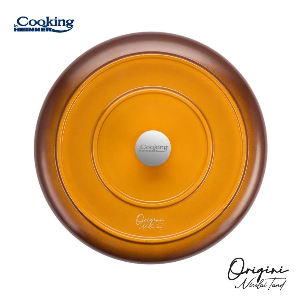 CRATITA ALUMINIU TURNAT + CAPAC 26x8 CM, 3.4L, NICOLAI TAND, ORIGINI, COOKING BY HEINNER — miniatură