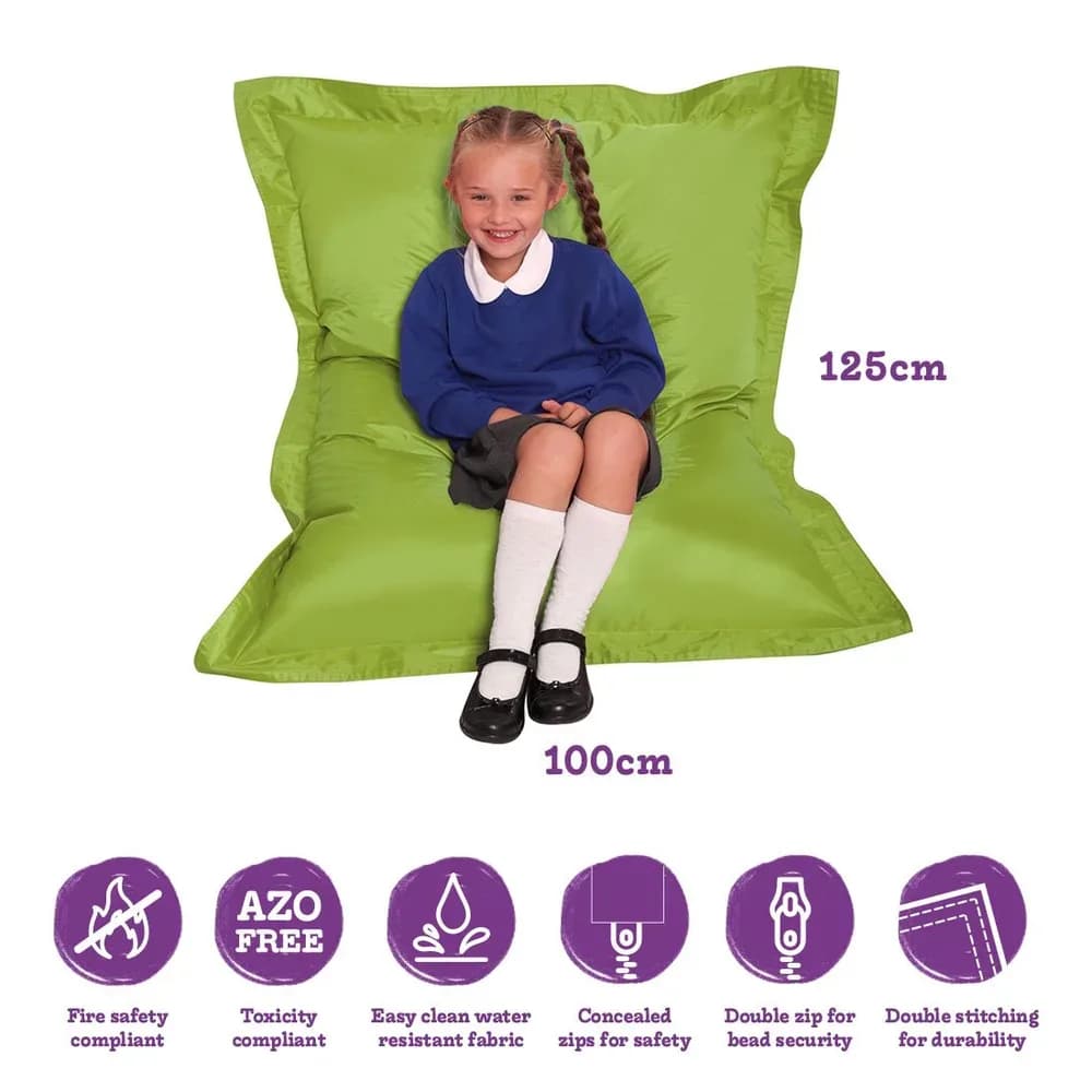 Pernă de podea puf verde lime — miniatură